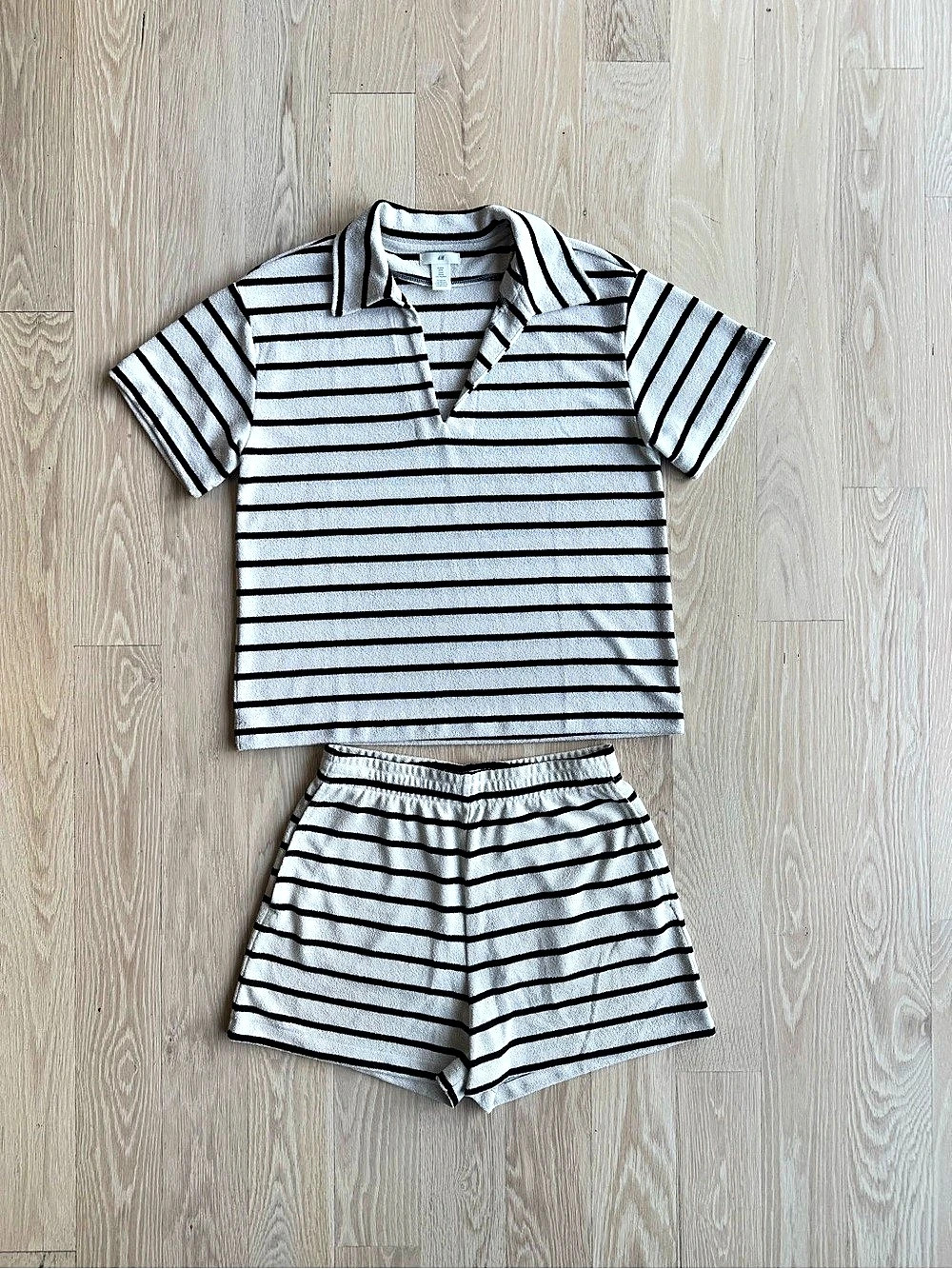 H&M Striped Polo & Shorts Set top medium shorts small (these ran big)